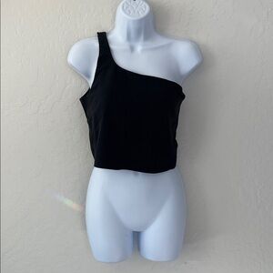 Lululemon Athletica Black One-Shoulder Tank Top